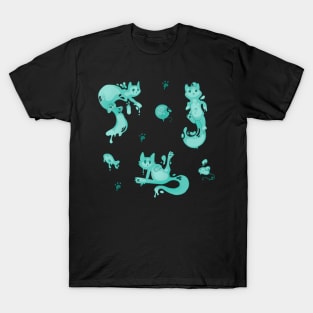 Space Cats - Blue Slime Alien T-Shirt